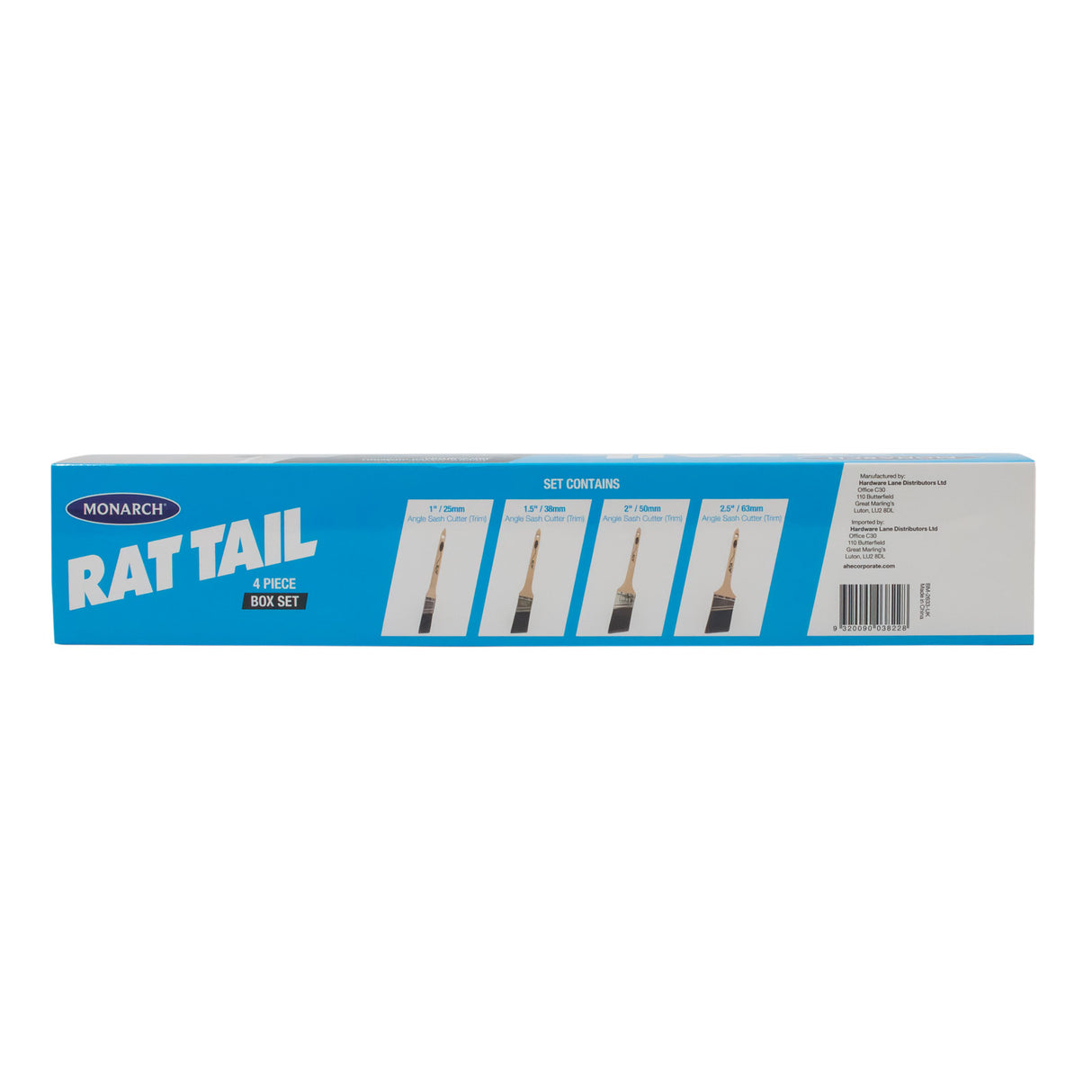 Monarch - Rat Tail Angle Sash Cutter Box Set - 3 Piece Brush Kit