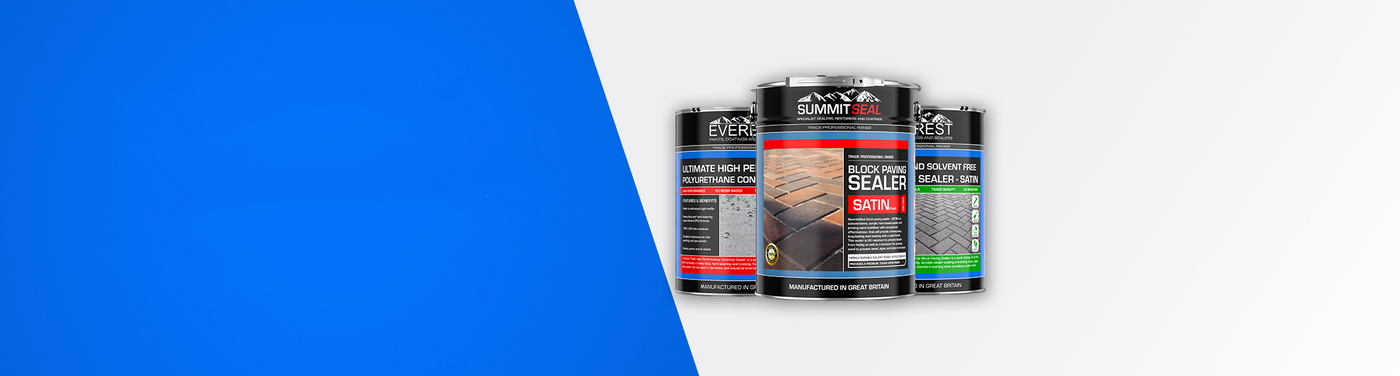 Everest and SummiSeal Block paving sealer and concrete sealer banner