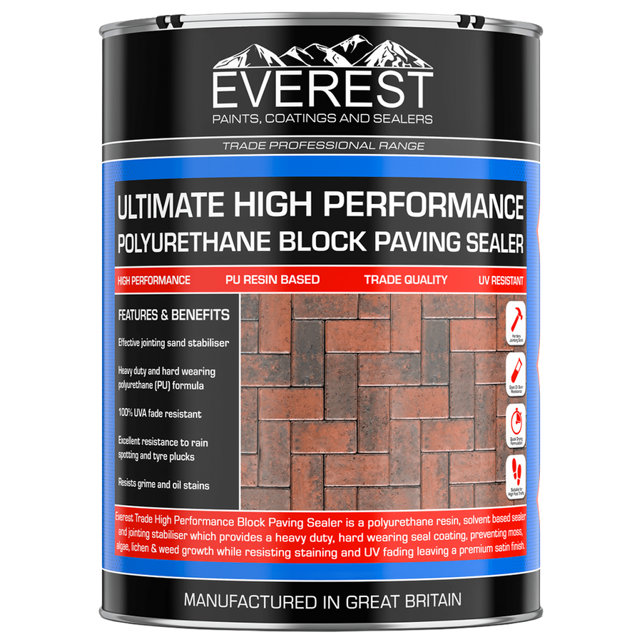 Everest Trade - Block Paving Sealer - High-Performance - Premium Polyurethane Sealer