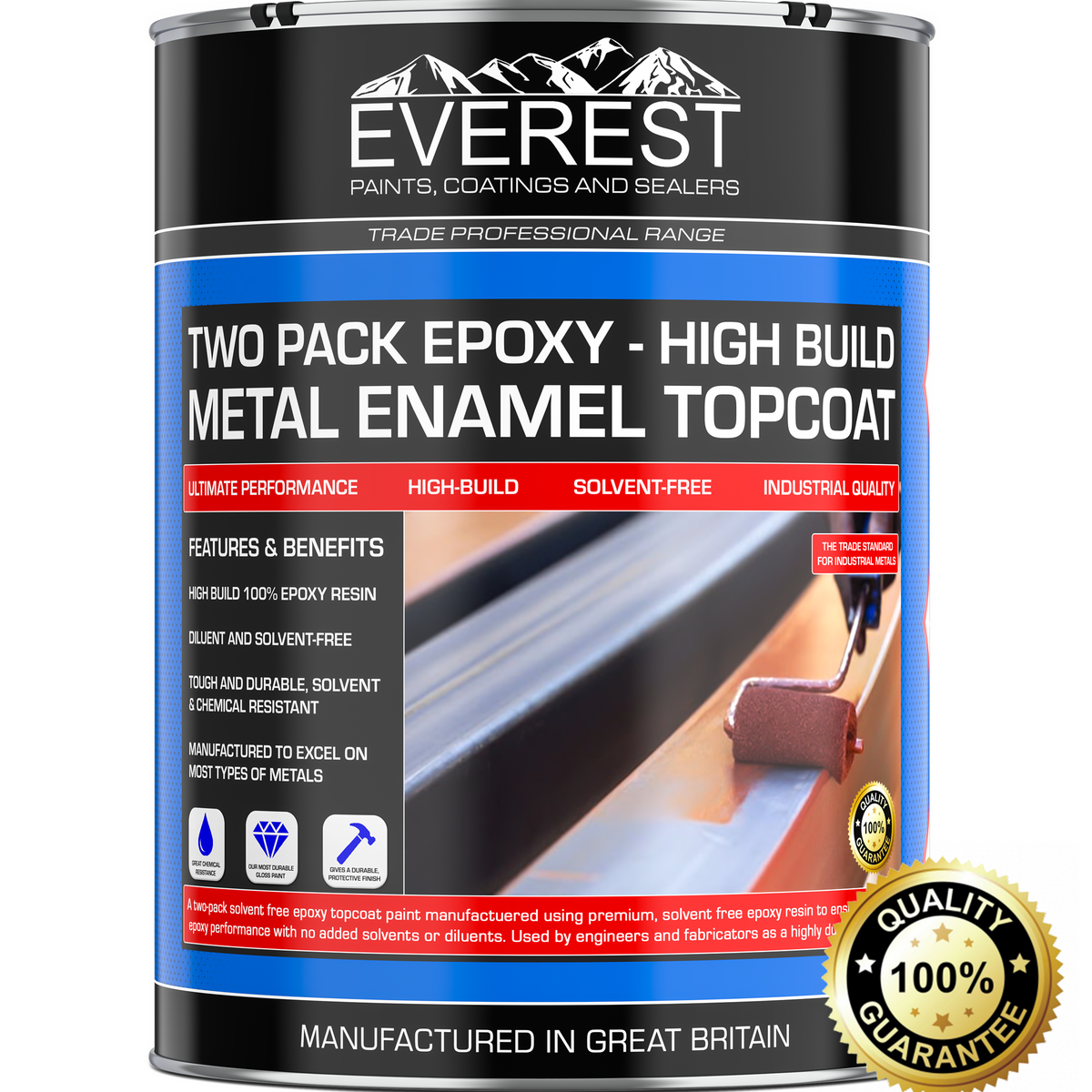 Everest Paints Epoxy Metal Topcoat Paint SolventFree Two Pack Epo