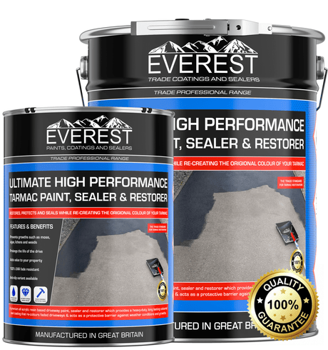 Everest Trade - Ultimate Tarmac Sealer and Restorer - High Performance - Black and Red - Premium Paints