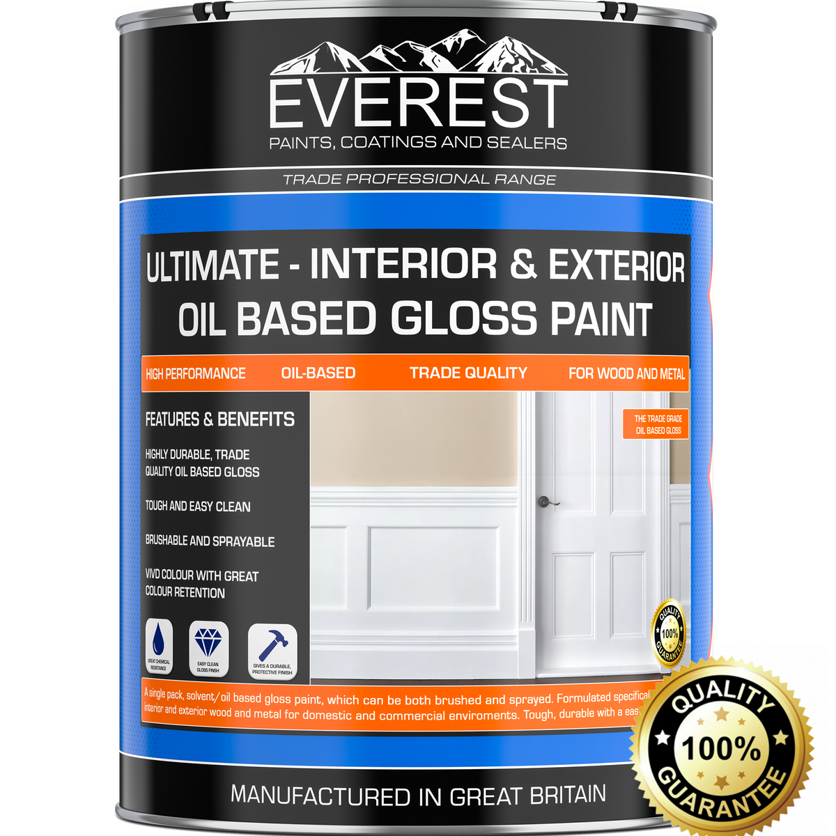 Everest Paints Ultimate Oil Based Gloss Paint Interior & Exterior