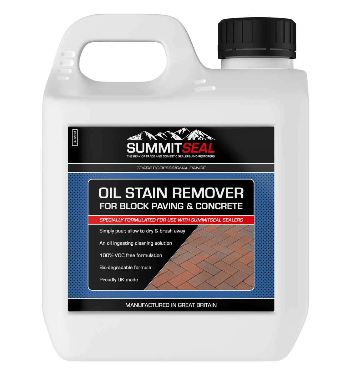 SummitSeal - Oil Stain Remover for Block Paving & Concrete (Available in 1 or 5 Litre Sizes) - Premium Paints