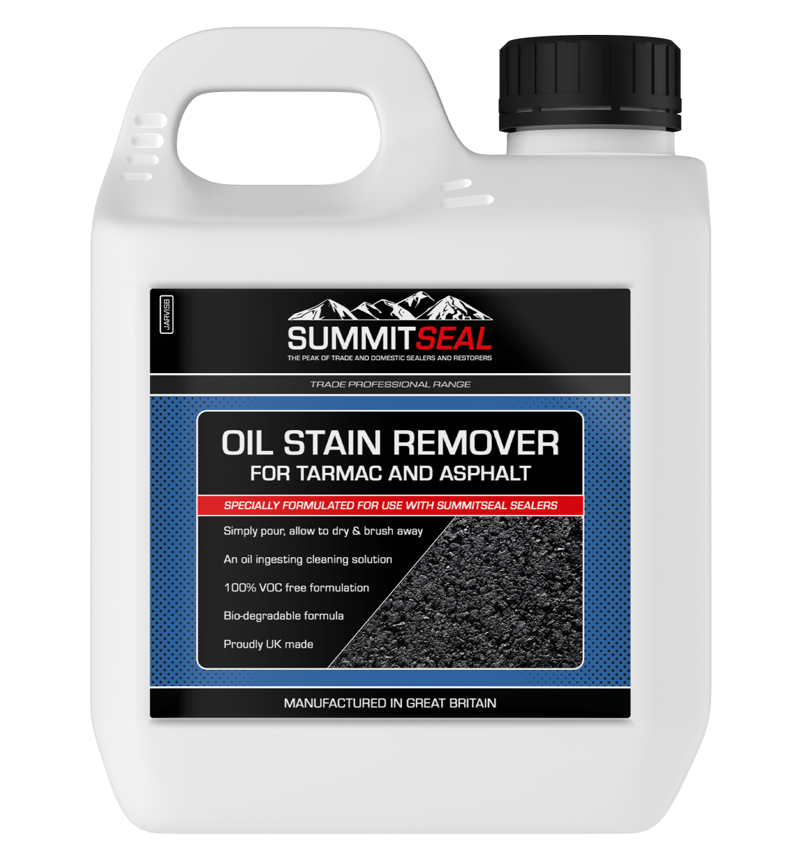SummitSeal - Oil Stain Remover for Tarmac and Asphalt (Available in 1 & 5 Litre Sizes) - Premium Paints