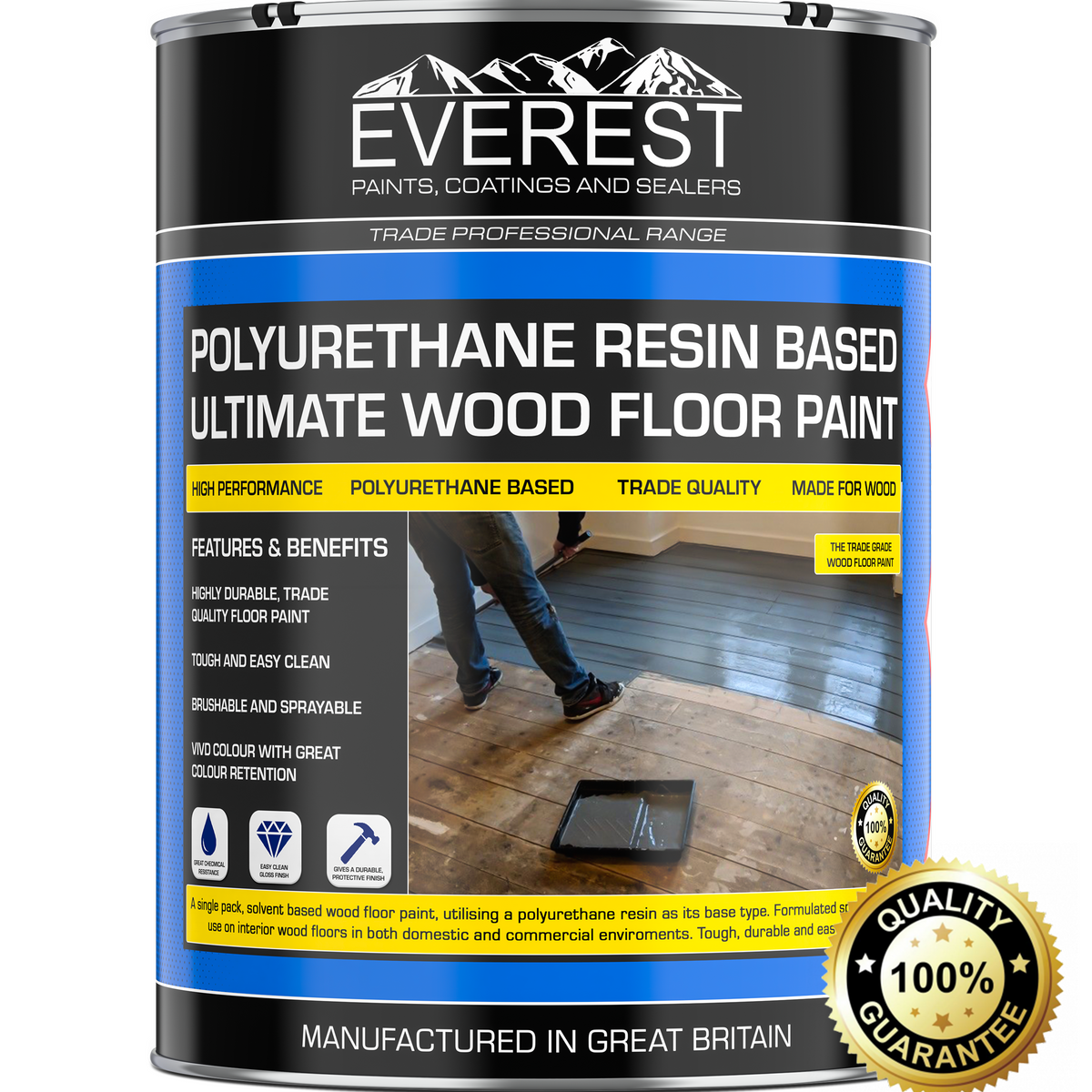 Ultimate Wood Floor Paint Polyurethane Resin Based Everest