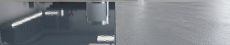 A side-by-side visual comparison of the surface finishes of high-gloss epoxy and durable polyurethane floor coatings.