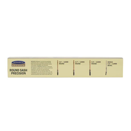 Monarch Advance Round Brush Box Set - 4 Piece with Fitch Brush
