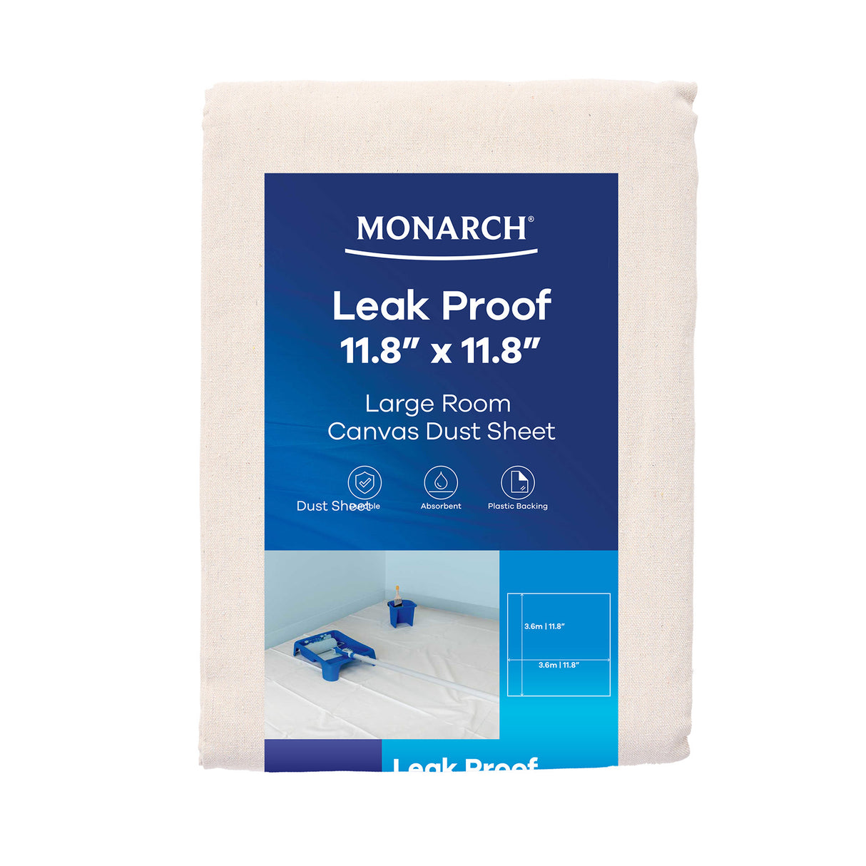 Leak proof Canvas Dust Sheet -3.6m x 3.6m