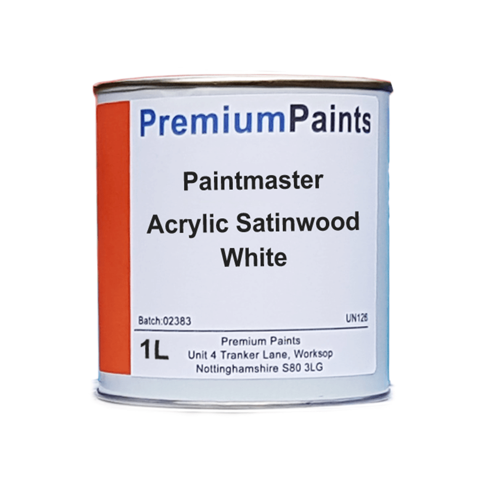 Paintmaster - Acrylic Satinwood Paint - White and Magnolia - Multiple Sizes - PremiumPaints