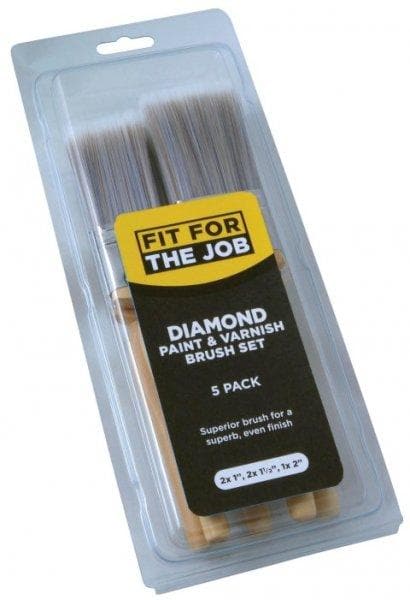 Rodo - 5 Piece Diamond Brush Set - For paint and varnish - Premium Paints