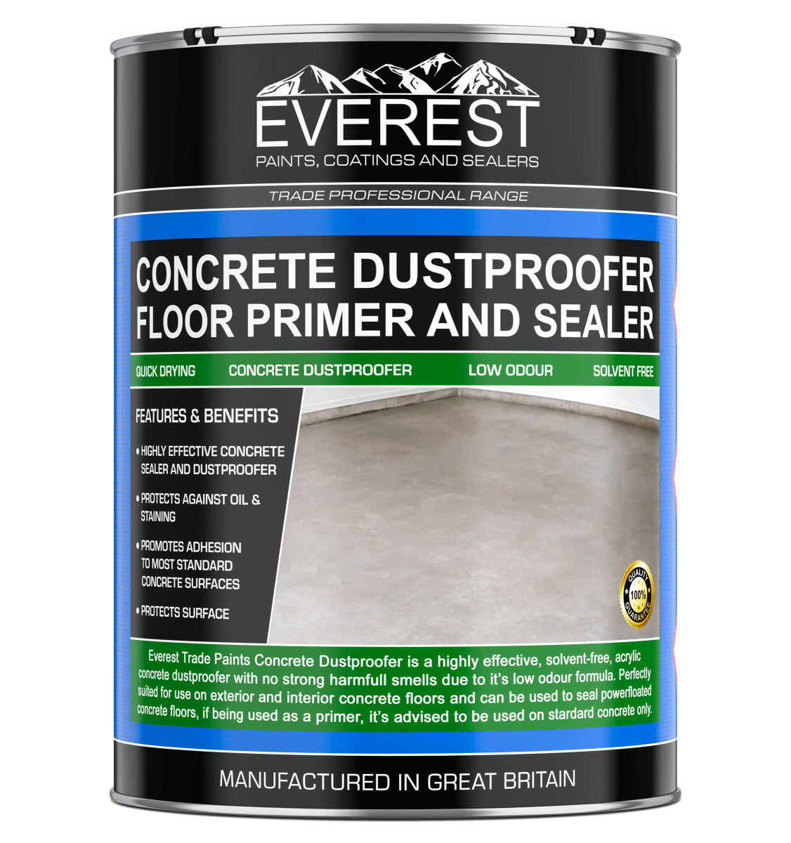 Everest Trade - Concrete Dustproofer / Floor Primer & Sealer - Solvent Free - 5 Litre - PremiumPaints
