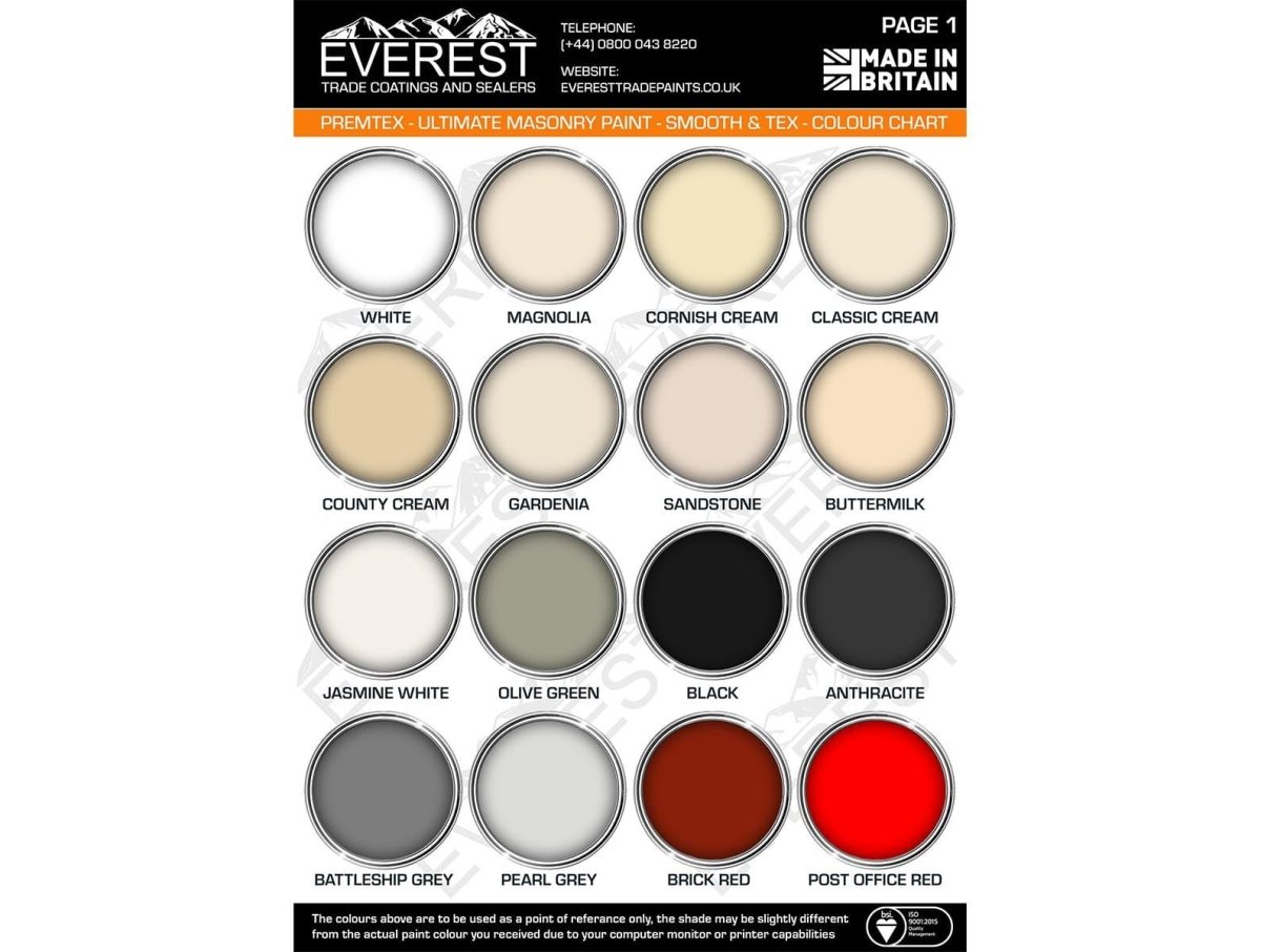 PremTex Ultimate Masonry Paint Smooth Finish Everest Trade Premium Paints Limited