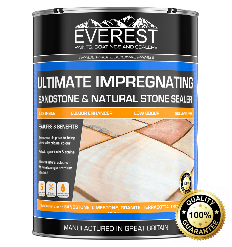 Everest Trade Paints - Ultimate Sandstone & Natural Stone Sealer - Satin Finish - Impregnating Formula