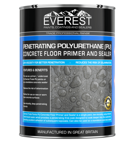 Everest Trade - Penetrating Polyurethane (PU) Concrete Dustproofer / Floor Primer & Sealer - Premium Paints