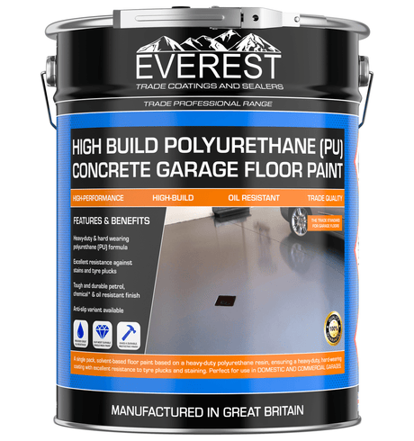 Garage Floor Paint - High Build Polyurethane (PU) Resin Based - Everest Trade - Anti-Slip - PremiumPaints - 20 litre