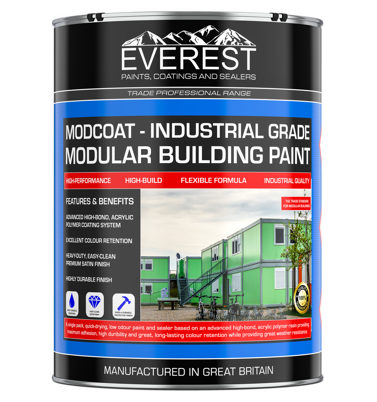 Everest Paints - MODCOAT - Industrial Grade Modular Building Paint - High Build Coating