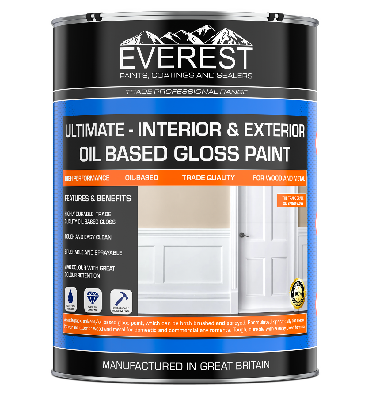 Everest Paints - Ultimate Oil Based Gloss Paint - Interior & Exterior