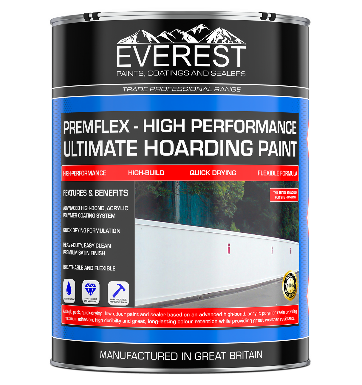 Everest Paints - PREMFLEX - Ultimate Hoarding Paint - High Performance