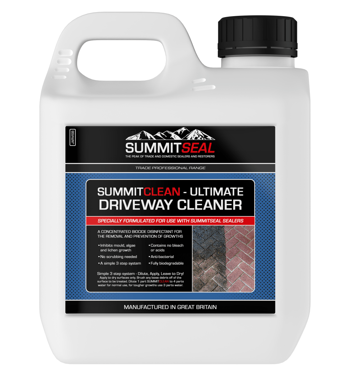 SummitClean - Ultimate Driveway Cleaner for Driveways and Patios (Available in 1 & 5 Litres) - Premium Paints